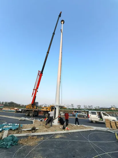 Iron Polygonal Znkj Felt Cloth. Street Light Lighting Steel High Mast Pole