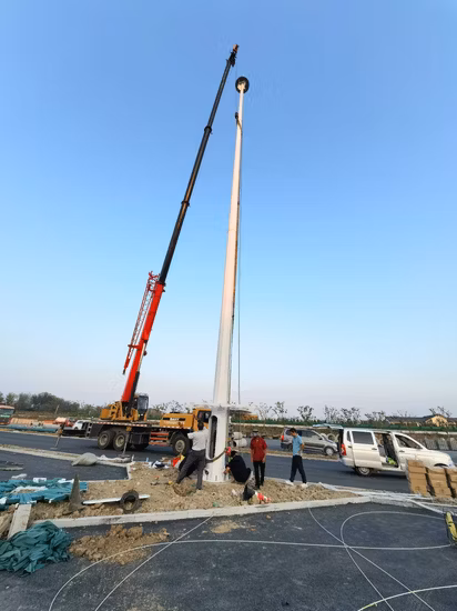 Iron Polygonal Znkj Felt Cloth. Street Light Lighting Steel High Mast Pole